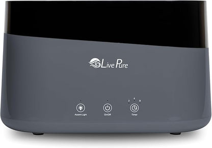 LivePure LP300HUM Aqua Flame Cool Mist Humidifier – Small Ultrasonic Plant by LivePure
