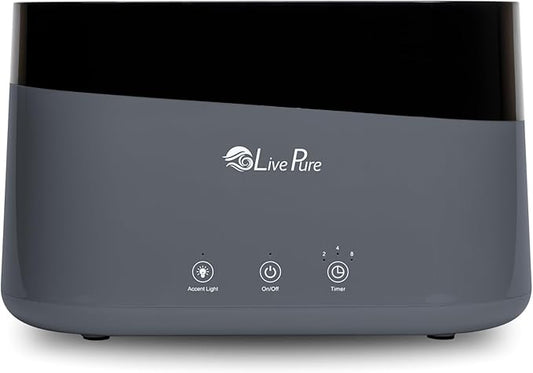LivePure LP300HUM Aqua Flame Cool Mist Humidifier – Small Ultrasonic Plant by LivePure