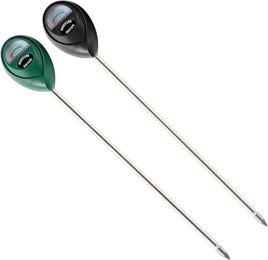 Extended Long Probe Soil Moisture Meter, 2 Pack Plant Water Meter Soil Meter by Hathdia