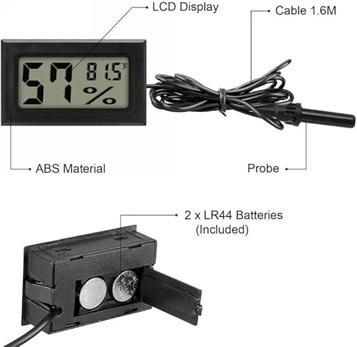 Mini Digital Thermometer, Humidity Meter, Hygrometer, and Hydrometer: Digital - Image 2