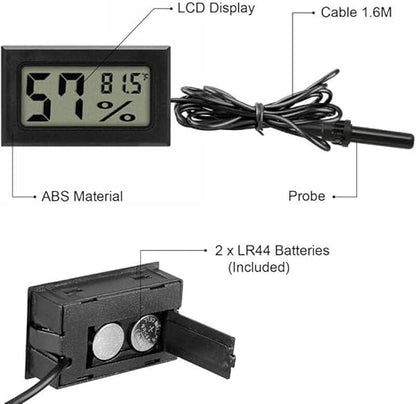 Mini Digital Thermometer, Humidity Meter, Hygrometer, and Hydrometer: Digital - Image 2