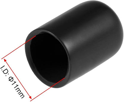 uxcell 20pcs Rubber End Caps 11mm ID Vinyl Round Tube Bolt Cap Cover Thread - Image 3