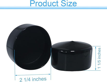 Acocony 2 1/4 Inch Rubber Cap Round 2.25 Inch Rubber End Caps PVC Flexible - Image 2