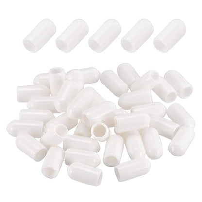 DMiotech 100 Pack 6mm ID White Screw Thread Protectors Rubber End Caps Bolt by DMiotech