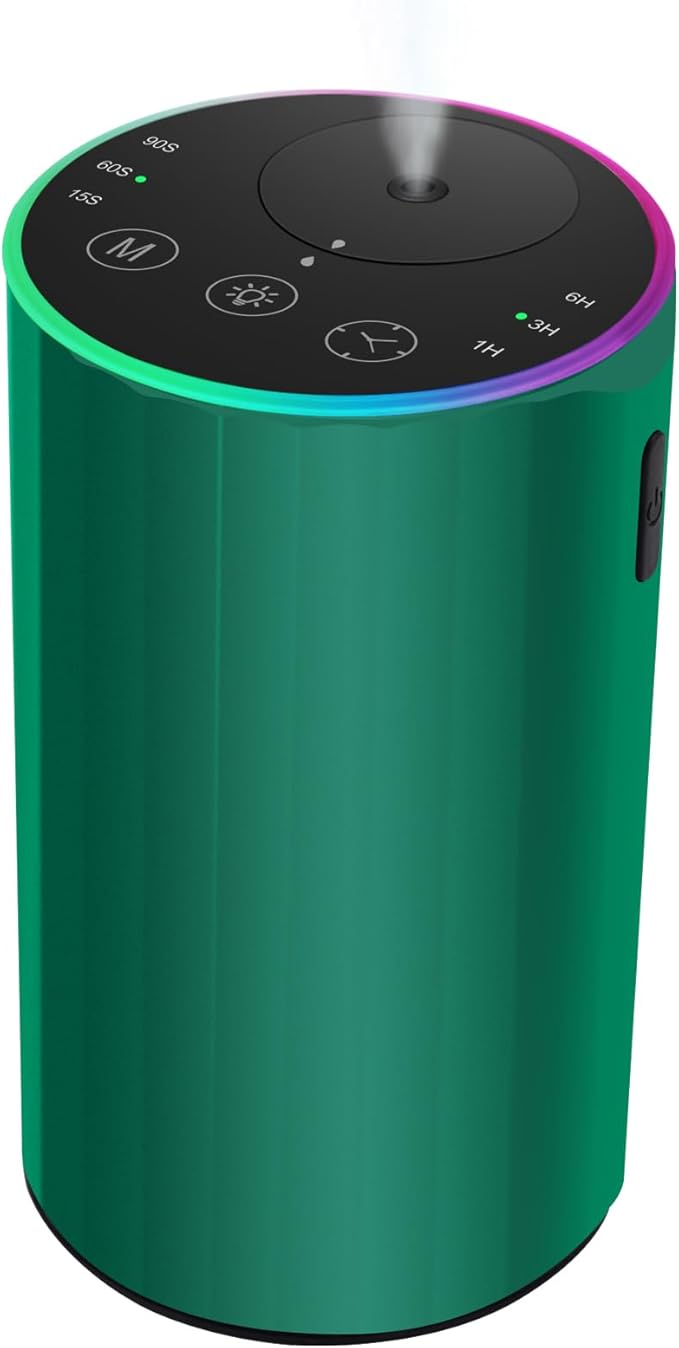 Waterless Essential Oil Diffuser, Battery Powered Mini Scent Air Machine by konchile