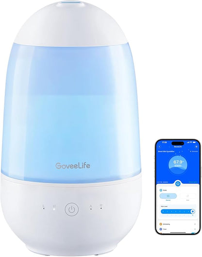 GoveeLife Humidifiers for Bedroom, Smart Cool Mist Air Humidifier for Baby by GoveeLife