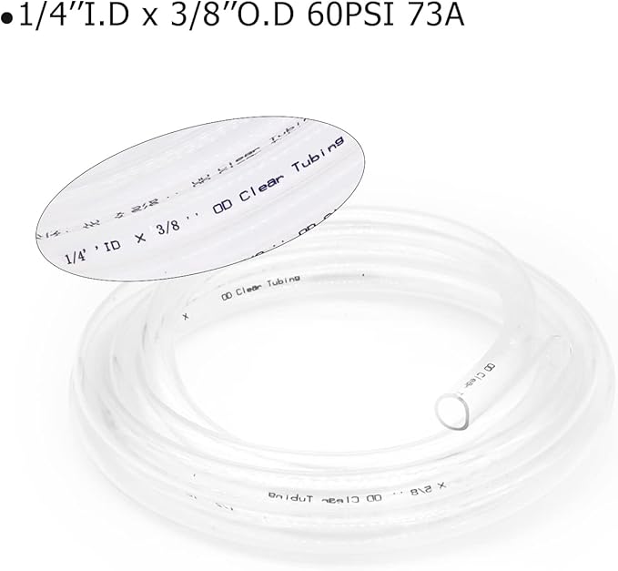 1/4’’ ID × 3/8’’ OD - 50 ft Clear Plastic Vinyl Tubing - Image 5