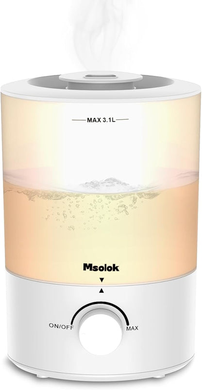 Humidifiers for Bedroom, Cool Mist Top Fill Diffuser by Msolok