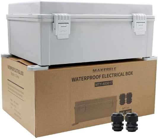 MAKERELE Outdoor electrical Box Weatherproof Includes Internal Mounting Panel by MAKERELE