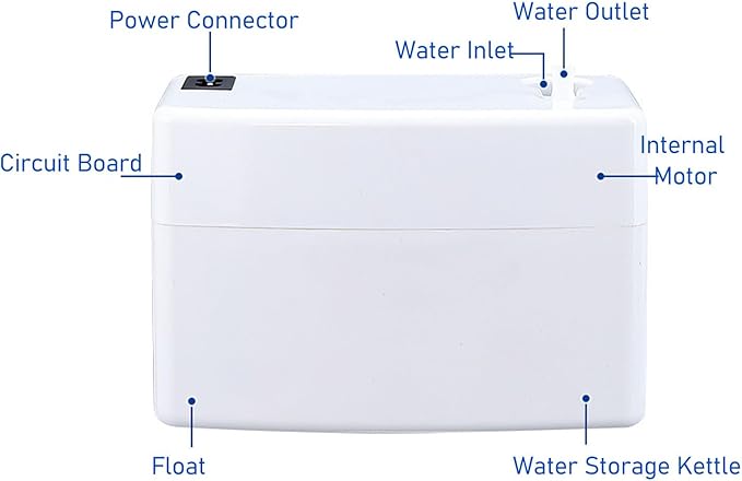 Condensate Pump, US 110V 60HZ Low Noise 200ml Water Tank Safety Switch HVAC - Image 9