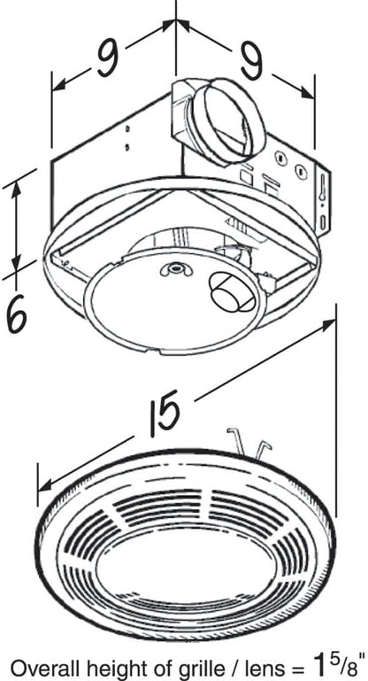 Broan-NuTone 750 Round Fan and Light Combo - Image 2