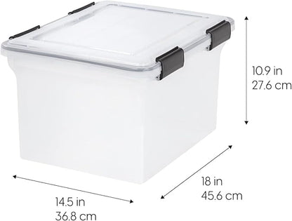 IRIS USA File Box WeatherPro File Organizer Plastic File Box - Image 2