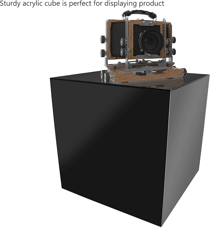 4 Pack 14 Inch Acrylic Display Riser Box Black - Image 4