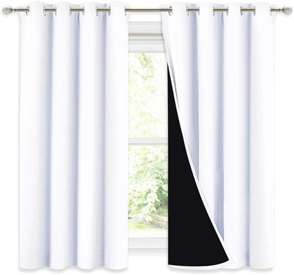 NICETOWN 100% Blackout Curtains 54 inches Long, Double-Deck Completely Blackout by NICETOWN