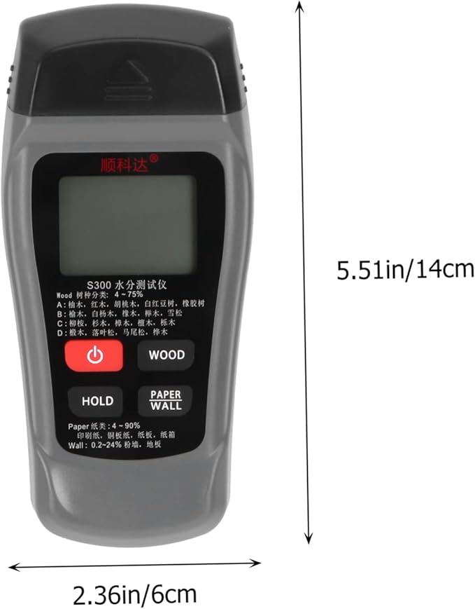 Angoily 2pcs Humidity for Plants Wood Moisture Digital Hygrometer Moisture - Image 3