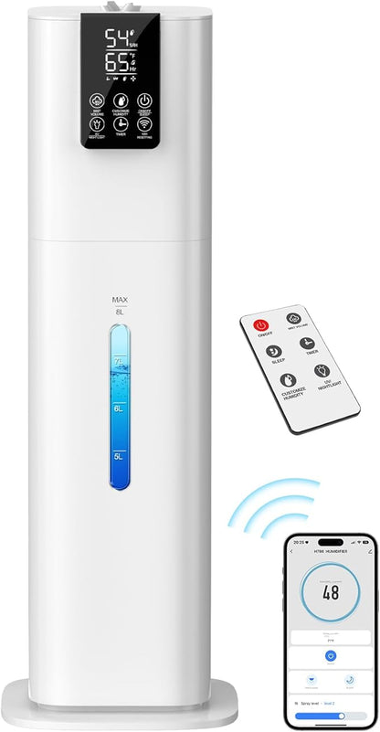 Smart Humidifiers Large Room Bedroom Home, 2.11Gal Quiet Top Fill Cool Mist by HumidifiersLargeRoomBedroom