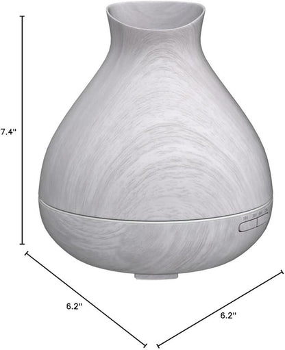 BZseed Aromatherapy Essential Oil Diffuser 550ml 12 Hours White Wood Grain - Image 10
