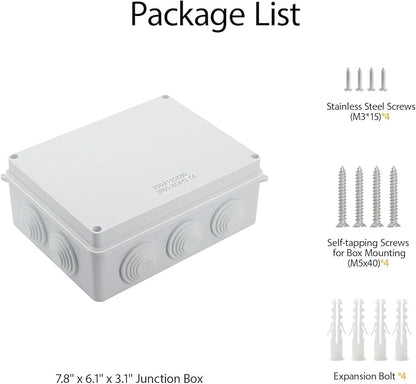 LeMotech ABS Plastic Dustproof Waterproof IP65 Junction Box Universal - Image 9