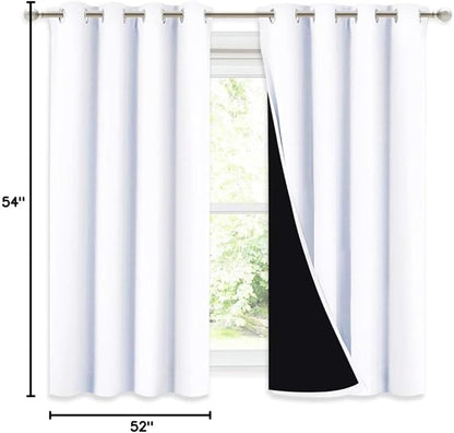 NICETOWN 100% Blackout Curtains 54 inches Long, Double-Deck Completely Blackout - Image 10