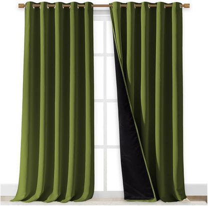 NICETOWN 100% Blackout Blinds, 70 inches x 108 inches, Olive Green, Laundry - Image 2