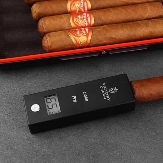 Digital Cigar Humidity Meter Portable Electric Moisture Guage Tester Reader - Image 4