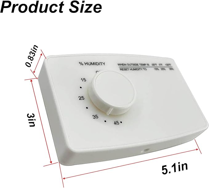4655 Manual Digital Humidifier Replacement 24V AC Control Switch White - Image 4