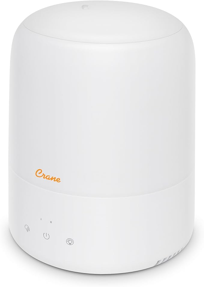 Crane Top Fill Mini Humidifier for Bedroom and Nursery 3-In-1 Essential Oil - Image 2