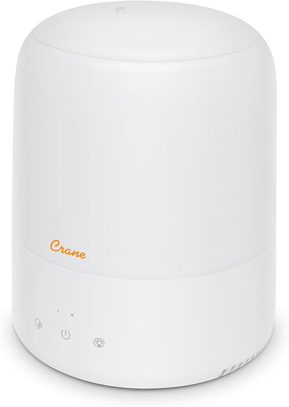 Crane Top Fill Mini Humidifier for Bedroom and Nursery 3-In-1 Essential Oil - Image 2