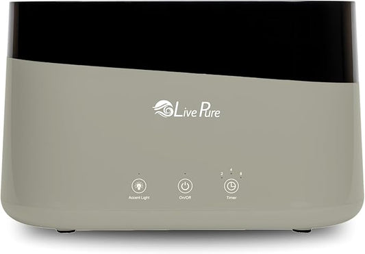 LivePure LP300HUM Aqua Flame Cool Mist Humidifier – Small Ultrasonic Plant by LivePure