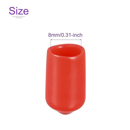DMiotech 20 Pack 5/16" ID Red Screw Thread Protectors Rubber End Caps Bolt - Image 4