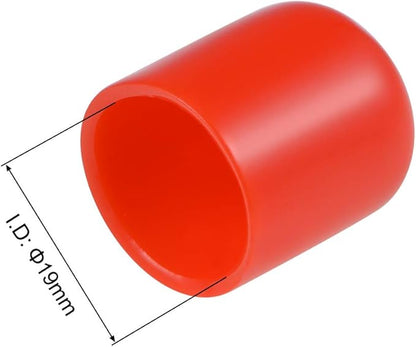 uxcell 20pcs Rubber End Caps 19mm ID Vinyl Round Tube Bolt Cap Cover Thread - Image 3