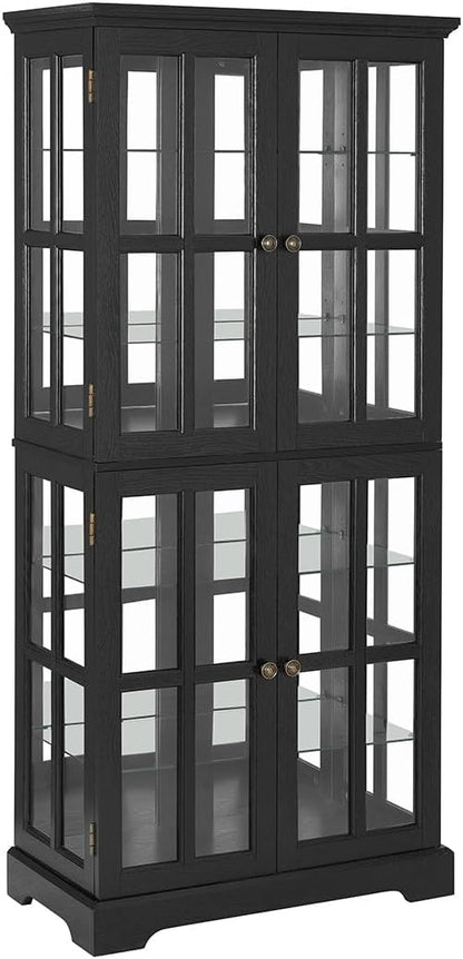 Lighted Glass Curio Cabinet by Unknown
