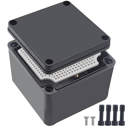 Junction Box, IP67 Waterproof ABS Black Project Box by Otdorpatio