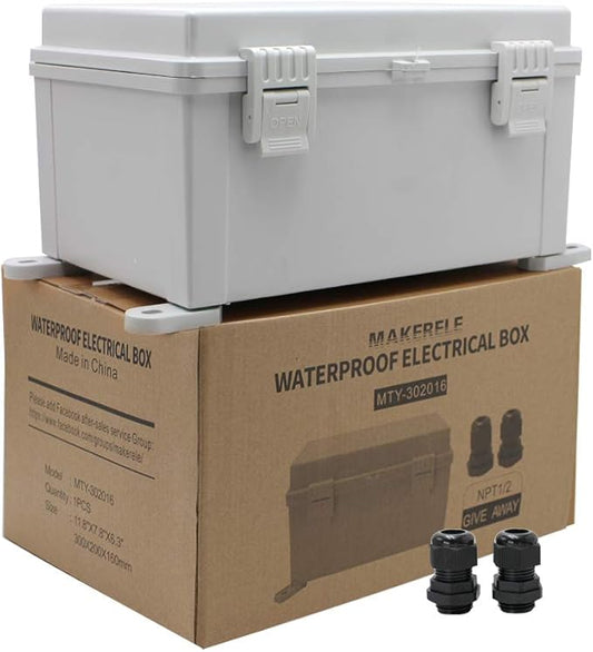 MAKERELE Waterproof Junction Box Outdoor Junction Box ABS Plastic Waterproof by MAKERELE