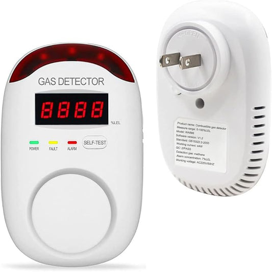 Natural Gas Detector, Plug-in Natural Gas Alarm and Monitor by WESHLGD