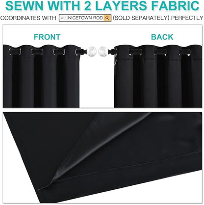 NICETOWN High-End Thermal Curtains, Full Blackout Curtains 84 Inches Long - Image 5