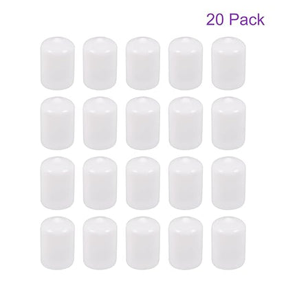 DMiotech 20 Pack 7/8" ID White Screw Thread Protectors Rubber End Caps Bolt - Image 6
