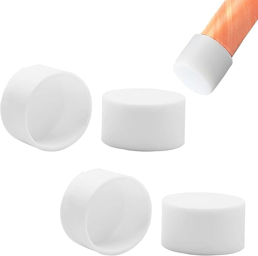 4 Pcs 1-15/16" Round Chair Leg Tips Caps, Silicone Rubber Furniture Leg Floor by BOPOREAE