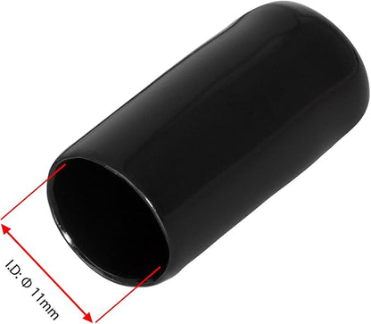20 PCS Black Round Vinyl Rubber End Caps Kits, Flexible Screw Thread Protectors - Image 2