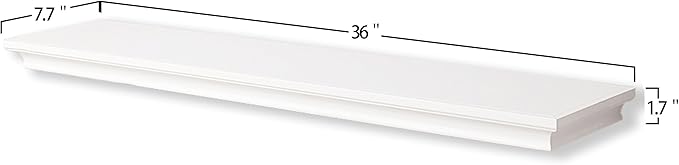 AHDECOR White Floating Shelves Wall Mounted, Deeper Wall Storage Shelf - Image 3