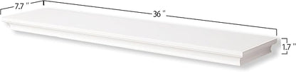 AHDECOR White Floating Shelves Wall Mounted, Deeper Wall Storage Shelf - Image 3