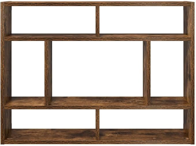 Smoked Oak Engineered Wood Wall Shelf 29.5 x 6.3 x 21.7 Inches - Image 5
