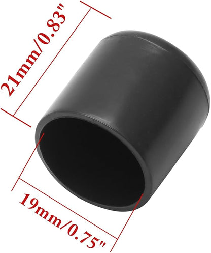 20 Pcs Round Rubber Furniture Leg Caps, 3/4" Vinyl Flexible Chair Leg Floor - Image 2