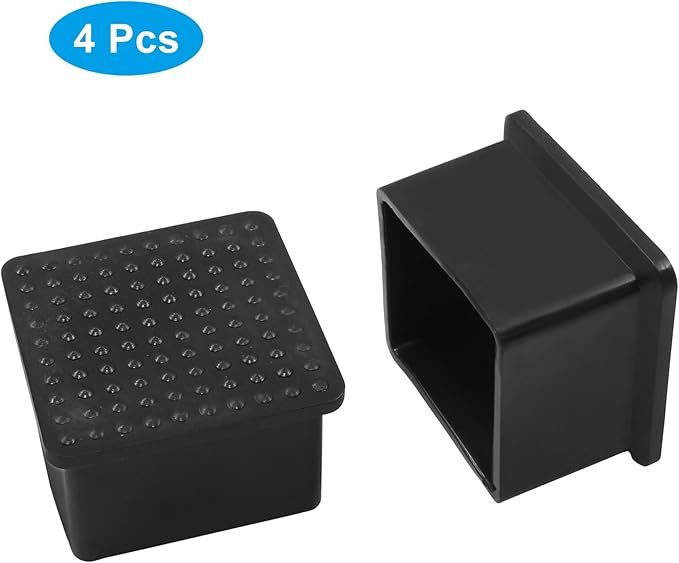 BokWin 4 Pcs Chair Leg Caps 1.5 Inch*1.5 Inch Square Furniture Floor Protectors - Image 2