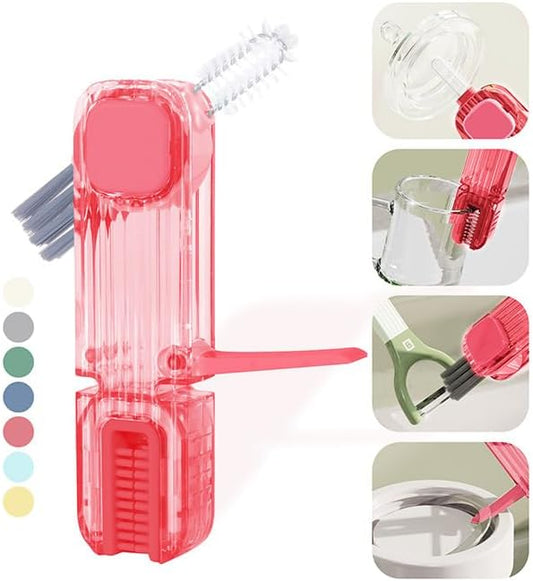 4 in 1 Cup Lid Gap Cleaning Brush, Mutipurpose Tiny Silicone Cup Holder Cleaner by VIDONIO