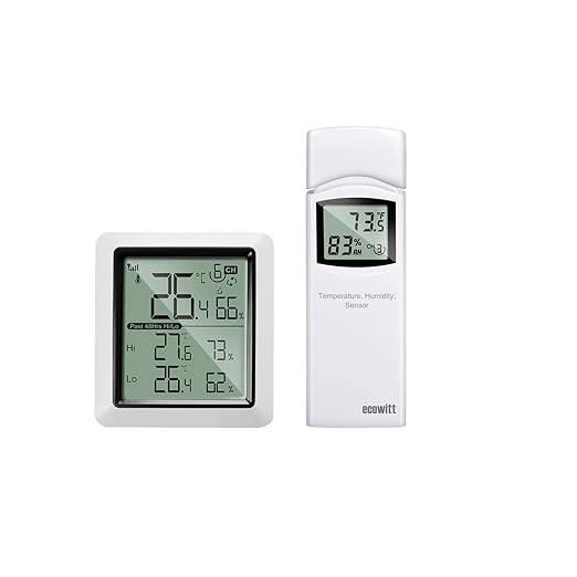 ECOWITT Digital Weather Station WH0299, Includes WN31 Multi-Channel Thermometer by ECOWITT