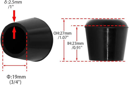 Flyshop 8Pcs 3/4", 19 mm Durable Silicone Chair Leg Caps Furniture Floor - Image 4