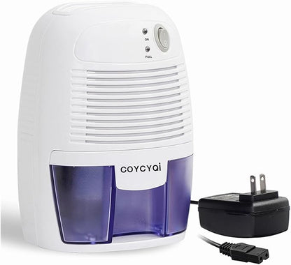 Small Dehumidifier, 12V3A adapter，1200 Cubic Feet Portable Mini Dehumidifier by COYCYQI