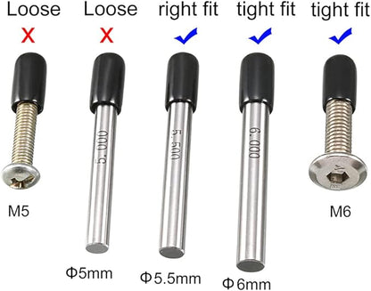 uxcell 20pcs Rubber End Caps 5.5mm ID Vinyl Round Tube Bolt Cap Cover Thread - Image 4