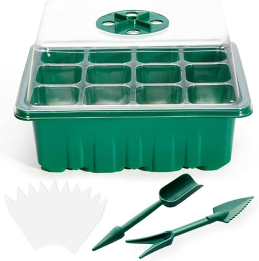 3 Pack Seed Starter Tray with Humidity Dome and Base, Plant Germination Kit by BESSLEE